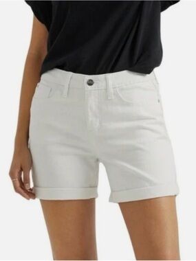 Lee White Cuffed or not Women's Bermuda stretch Shorts